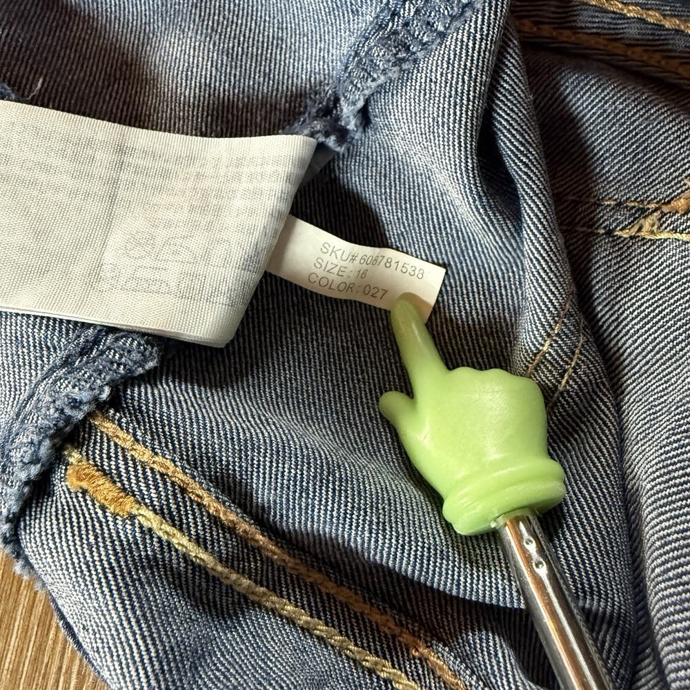 Abercrombie Kids Jeans Girls Size 16 Blue Skinny Stretch Denim - Picture 4 of 12